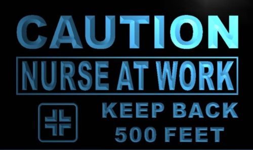 Caution Nurse at Work Neon Light Sign